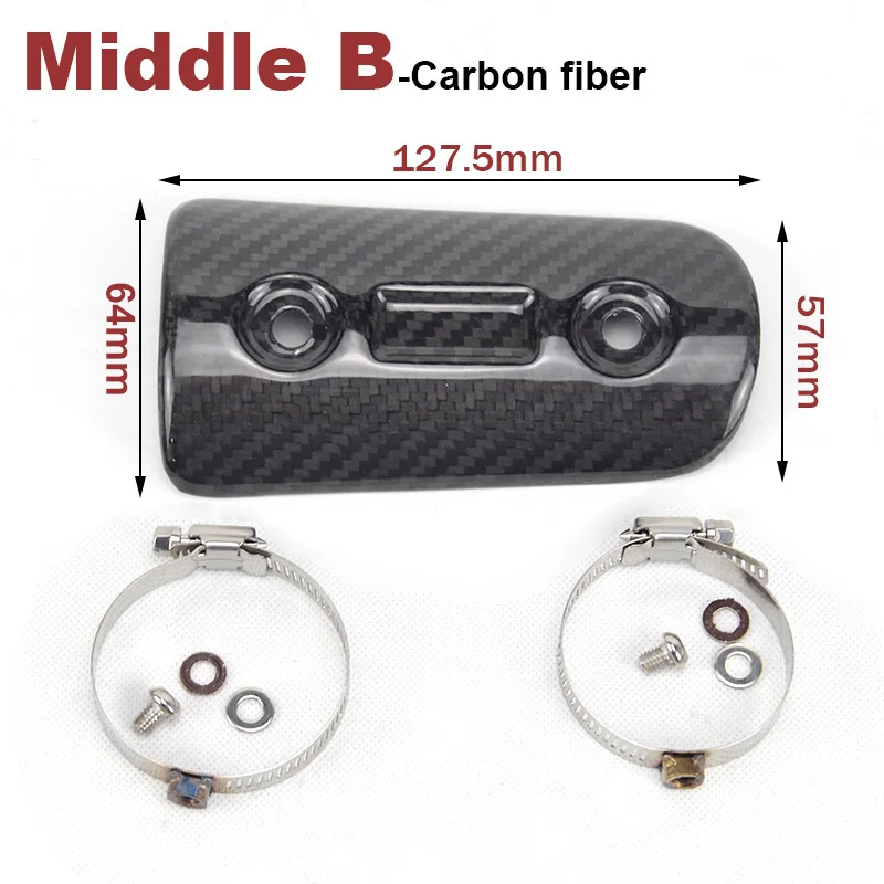 Motorcycle Exhaust Carbon Fiber Protector Heat Shield Guard Anti-scalding Cover For AR for Mivv for Yoshimura for Akrap for Leov