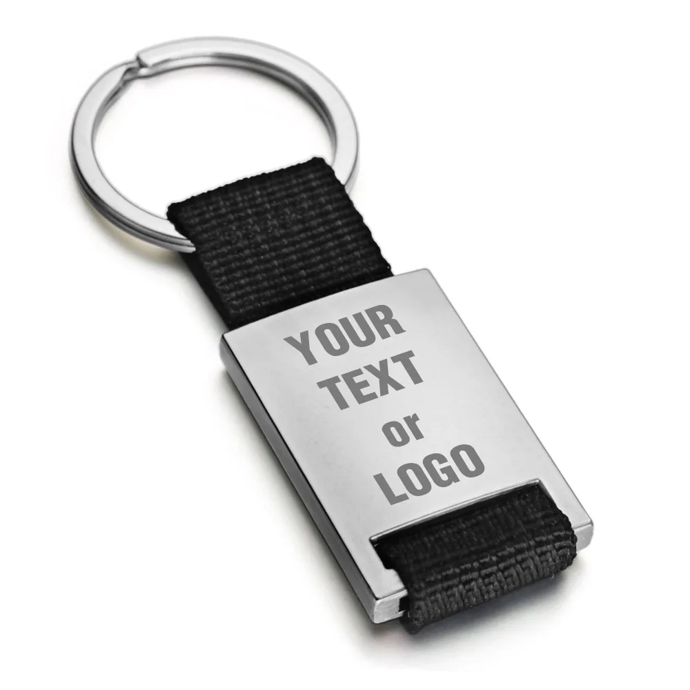 Personalized Keychains for Men Women Custom Stainless Steel Rope Engrave Date Name Logo Keyring Gift for Boyfriend/ Father K408