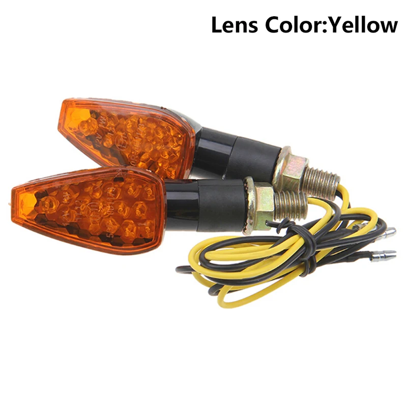 1PCS Universal 12V  Motorcycle Turn Signal Lamp Amber Light Indicator 14 LED