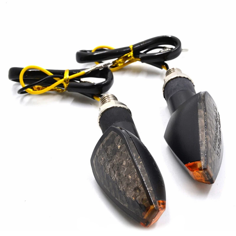 1PCS Universal 12V  Motorcycle Turn Signal Lamp Amber Light Indicator 14 LED