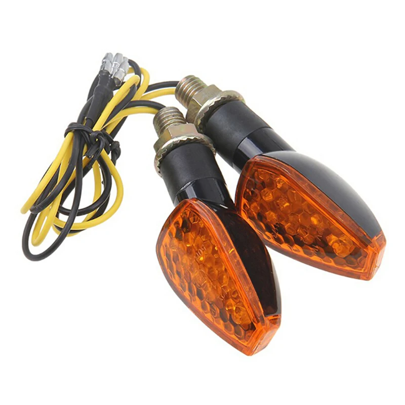 1PCS Universal 12V  Motorcycle Turn Signal Lamp Amber Light Indicator 14 LED