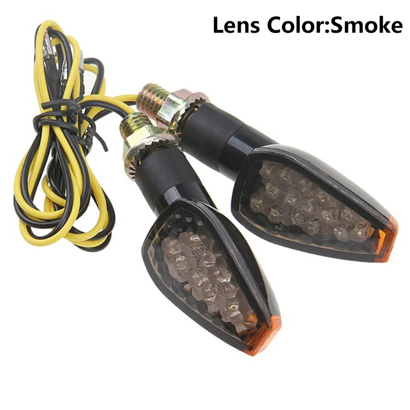 1PCS Universal 12V  Motorcycle Turn Signal Lamp Amber Light Indicator 14 LED