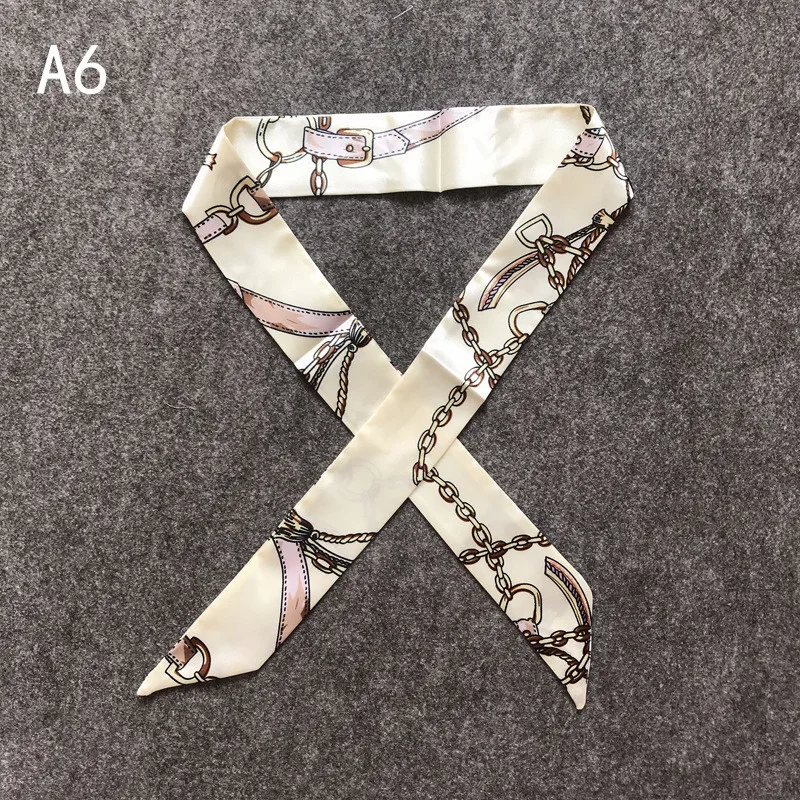 New Skinny Scarves Handle Bag Scarf Brand Silk Scarf For Women Fashion Head Scarf Wraps Bag Decoration Dropshipp