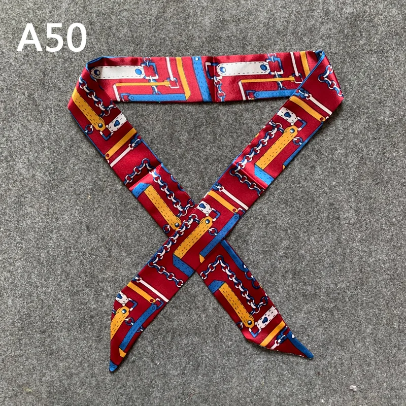 New Skinny Scarves Handle Bag Scarf Brand Silk Scarf For Women Fashion Head Scarf Wraps Bag Decoration Dropshipp