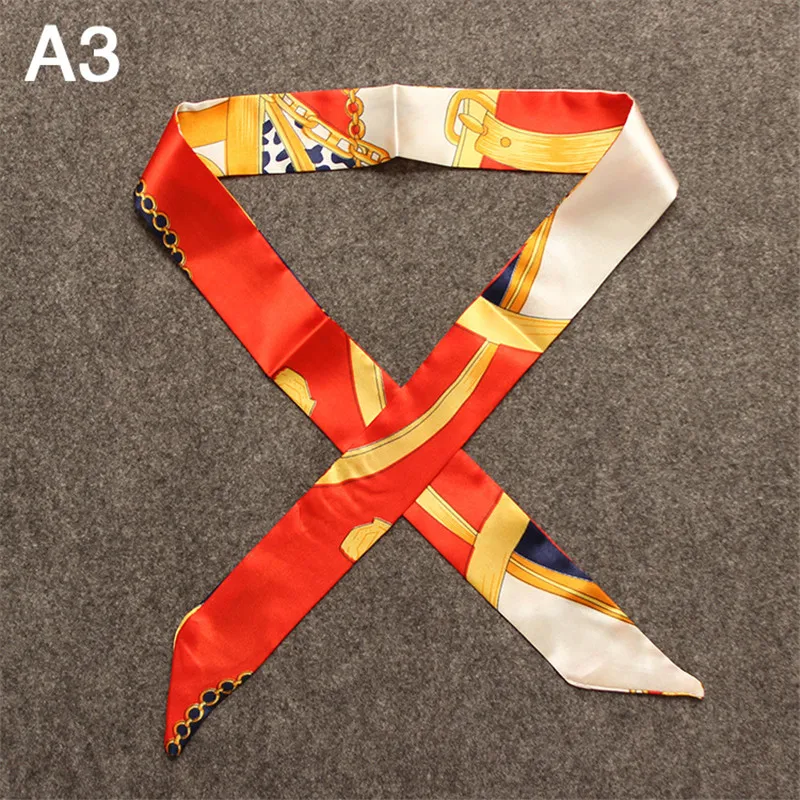 New Skinny Scarves Handle Bag Scarf Brand Silk Scarf For Women Fashion Head Scarf Wraps Bag Decoration Dropshipp