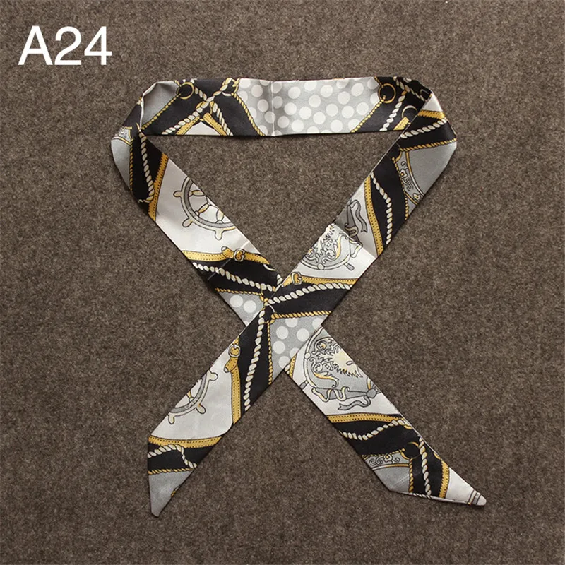 New Skinny Scarves Handle Bag Scarf Brand Silk Scarf For Women Fashion Head Scarf Wraps Bag Decoration Dropshipp