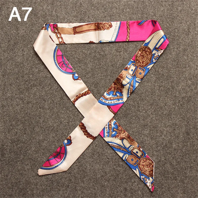 New Skinny Scarves Handle Bag Scarf Brand Silk Scarf For Women Fashion Head Scarf Wraps Bag Decoration Dropshipp