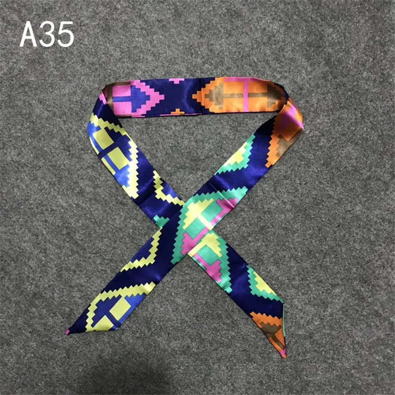 New Skinny Scarves Handle Bag Scarf Brand Silk Scarf For Women Fashion Head Scarf Wraps Bag Decoration Dropshipp