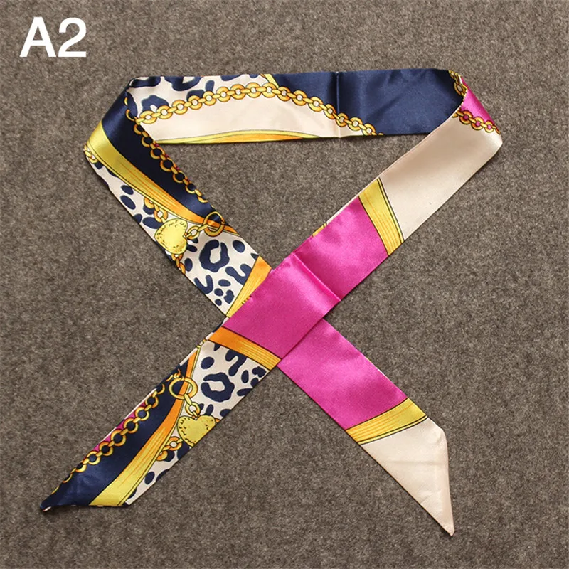 New Skinny Scarves Handle Bag Scarf Brand Silk Scarf For Women Fashion Head Scarf Wraps Bag Decoration Dropshipp