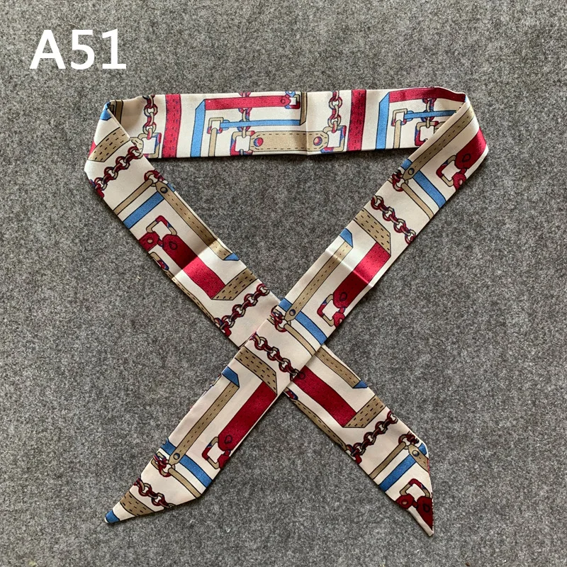 New Skinny Scarves Handle Bag Scarf Brand Silk Scarf For Women Fashion Head Scarf Wraps Bag Decoration Dropshipp