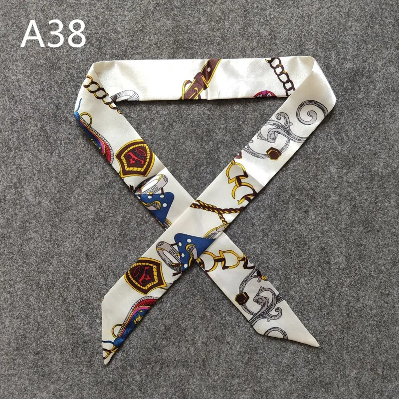 New Skinny Scarves Handle Bag Scarf Brand Silk Scarf For Women Fashion Head Scarf Wraps Bag Decoration Dropshipp