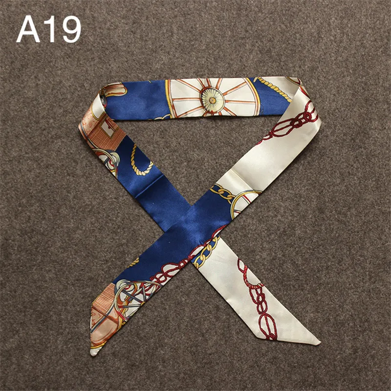 New Skinny Scarves Handle Bag Scarf Brand Silk Scarf For Women Fashion Head Scarf Wraps Bag Decoration Dropshipp