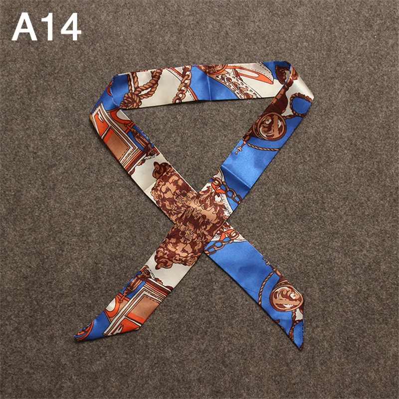 New Skinny Scarves Handle Bag Scarf Brand Silk Scarf For Women Fashion Head Scarf Wraps Bag Decoration Dropshipp
