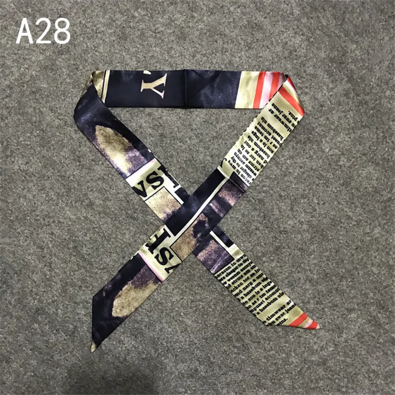 New Skinny Scarves Handle Bag Scarf Brand Silk Scarf For Women Fashion Head Scarf Wraps Bag Decoration Dropshipp