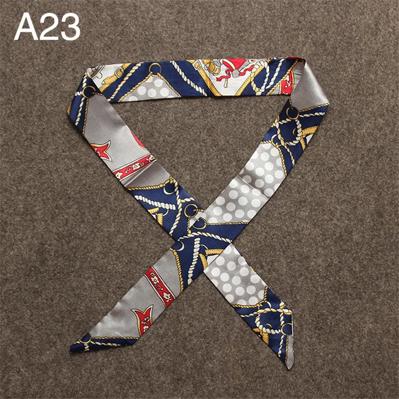 New Skinny Scarves Handle Bag Scarf Brand Silk Scarf For Women Fashion Head Scarf Wraps Bag Decoration Dropshipp