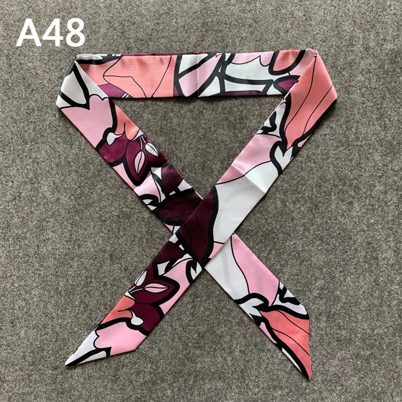 New Skinny Scarves Handle Bag Scarf Brand Silk Scarf For Women Fashion Head Scarf Wraps Bag Decoration Dropshipp