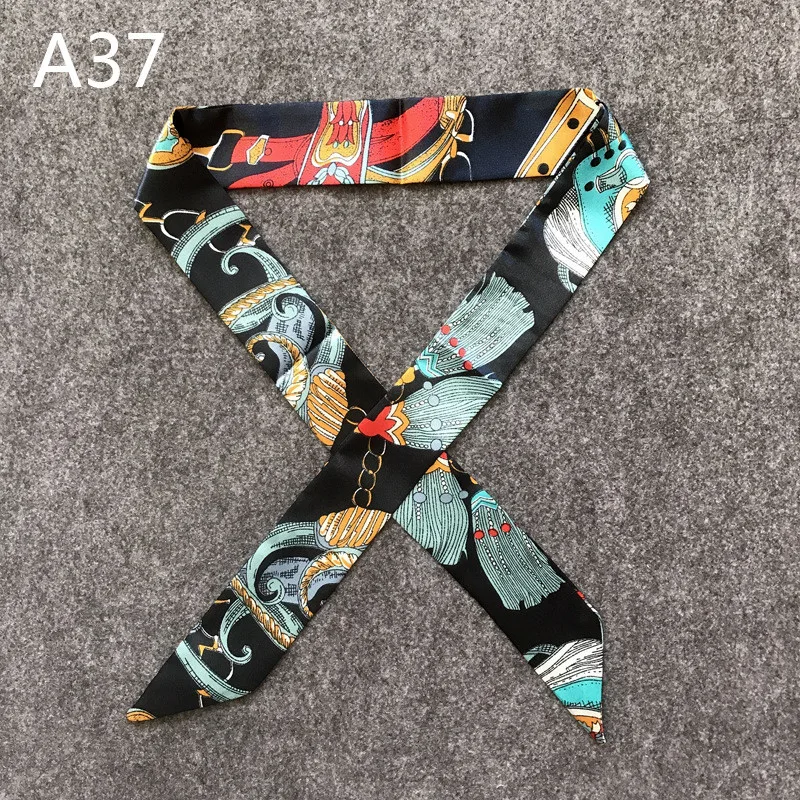 New Skinny Scarves Handle Bag Scarf Brand Silk Scarf For Women Fashion Head Scarf Wraps Bag Decoration Dropshipp