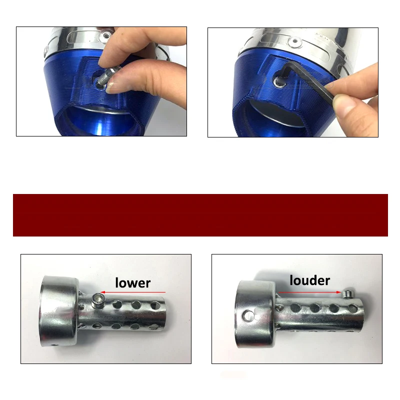 DB Killer Silencer Noise Sound Exhaust Adjustable Muffler Silencer 35mm/42mm/45mm/48mm/60mm