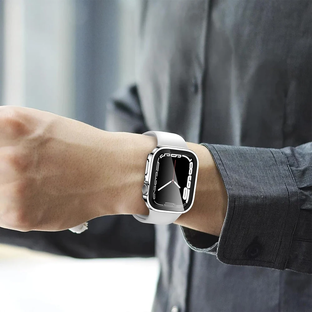 Cover for Apple Watch Case 46mm 42mm 45mm 44mm 49mm 41 40mm Tempered Glass Screen Protector Series 11 10 7 8 9 SE 6 5 4 Ultra 3