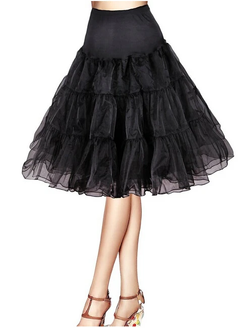Puffy Short Organza Halloween Women Crinoline Vintage Bridal Petticoat for Wedding Evening Cosplay Underskirt Rockabilly Tutu
