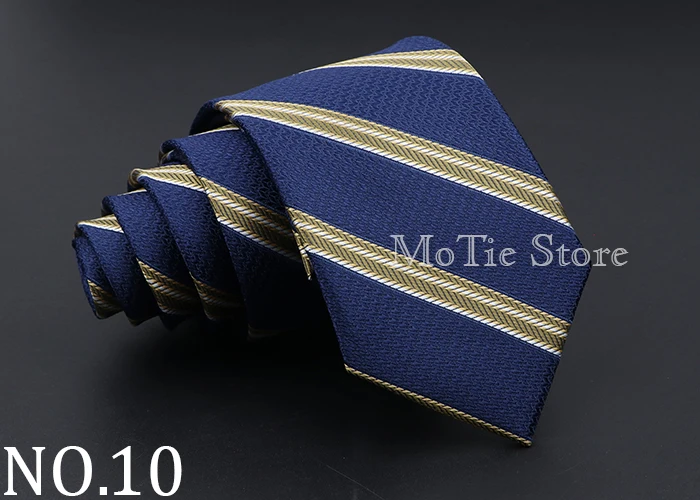 Fashion Men's Classic Stripe Ties Wedding Business Neckties Jacquard Narrow Tie Party Formal Suit Shirt Gravatas Accessory Gift