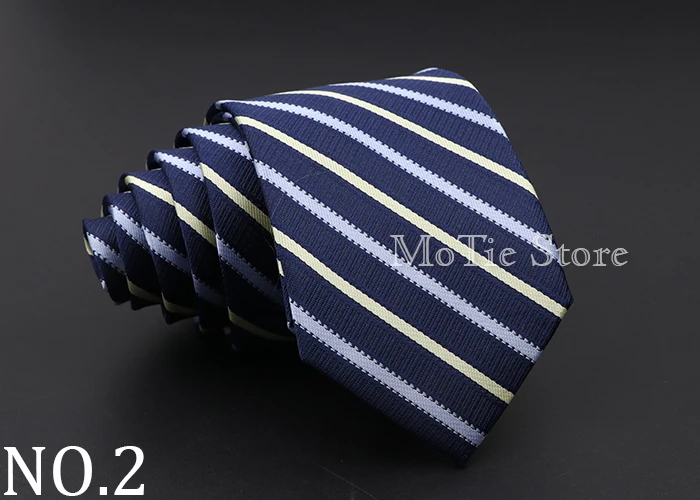 Fashion Men's Classic Stripe Ties Wedding Business Neckties Jacquard Narrow Tie Party Formal Suit Shirt Gravatas Accessory Gift