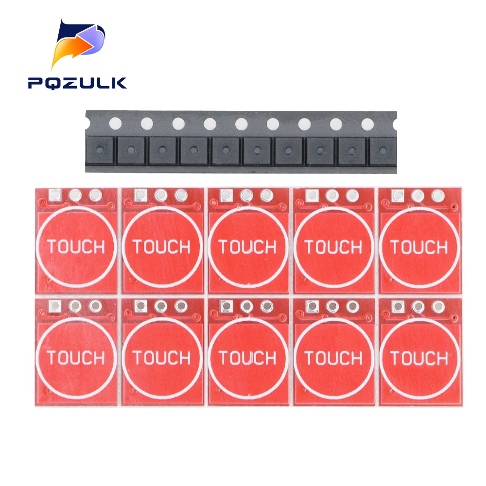 10PCS TTP223 Touch Button Module Self-Locking/No-Locking Capacitive Switch Single Channel Modifies Sensor