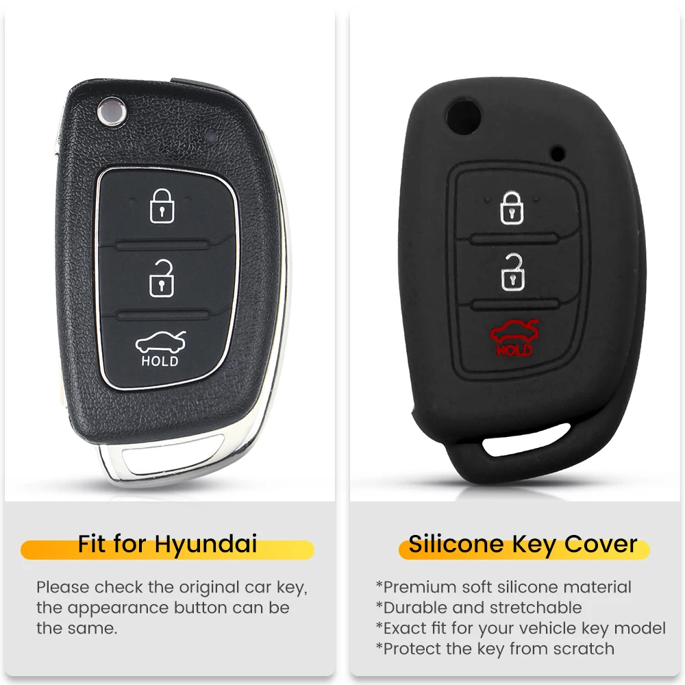 KEYYOU 3/4 Buttons Flip Folding Remote Control Key Fob Shell For Hyundai HB20 SANTA FE IX35 IX45 Accent I40 Car Key Case Cover