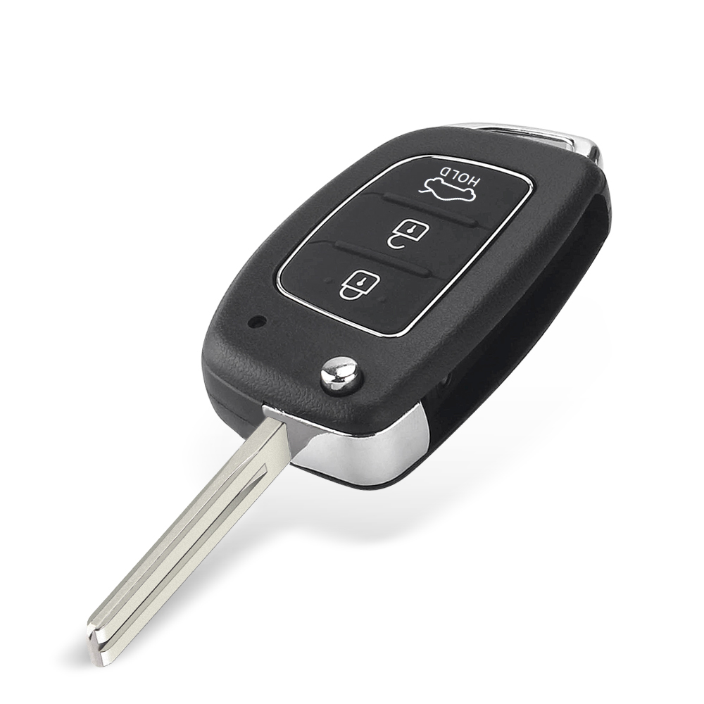 KEYYOU 3/4 Buttons Flip Folding Remote Control Key Fob Shell For Hyundai HB20 SANTA FE IX35 IX45 Accent I40 Car Key Case Cover