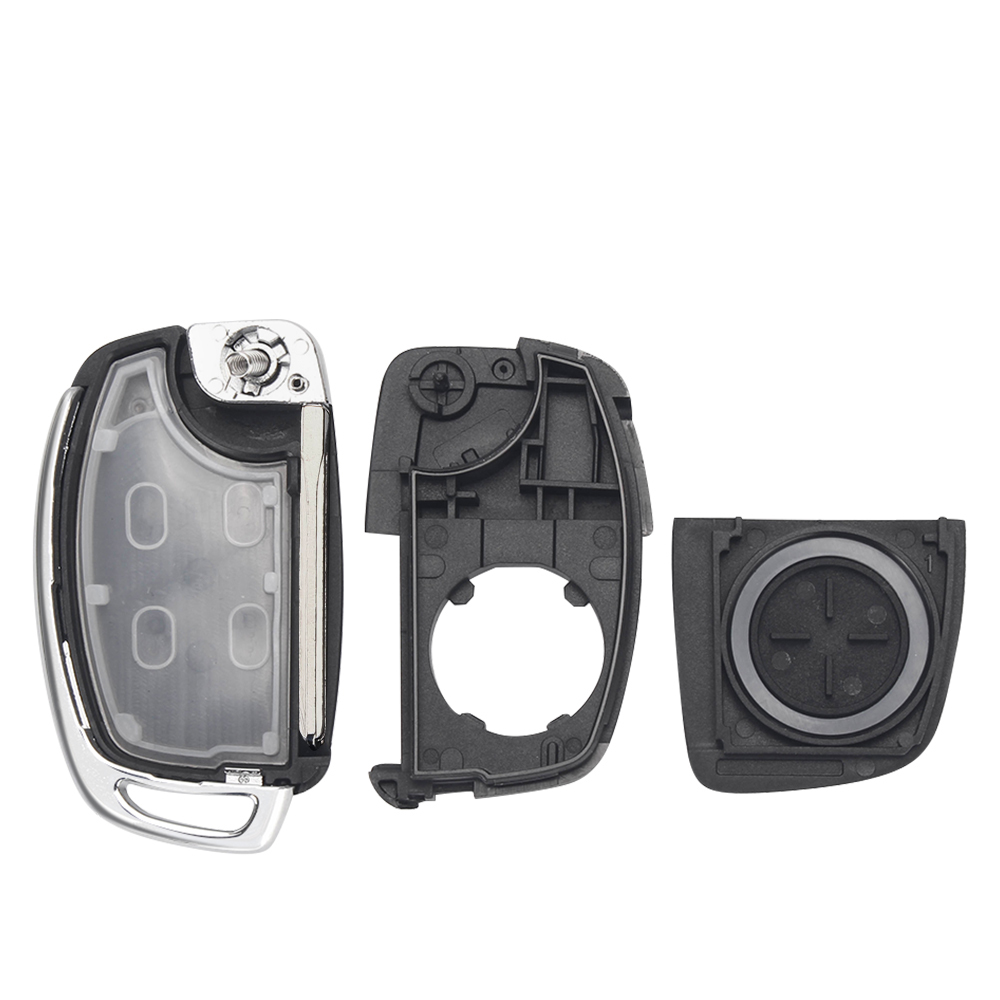 KEYYOU 3/4 Buttons Flip Folding Remote Control Key Fob Shell For Hyundai HB20 SANTA FE IX35 IX45 Accent I40 Car Key Case Cover