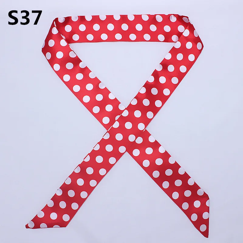 47 Colors Brand Bandana Small Silk Bag Scarf Women Head Hijab Scarf Long Skinny Scarves For Ladies Fashion Headband