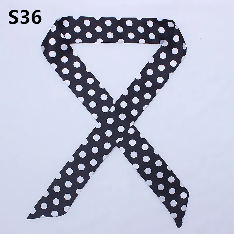 47 Colors Brand Bandana Small Silk Bag Scarf Women Head Hijab Scarf Long Skinny Scarves For Ladies Fashion Headband