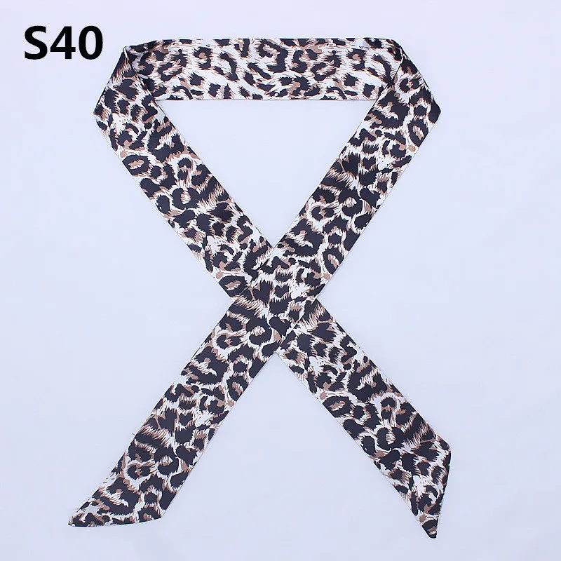 47 Colors Brand Bandana Small Silk Bag Scarf Women Head Hijab Scarf Long Skinny Scarves For Ladies Fashion Headband