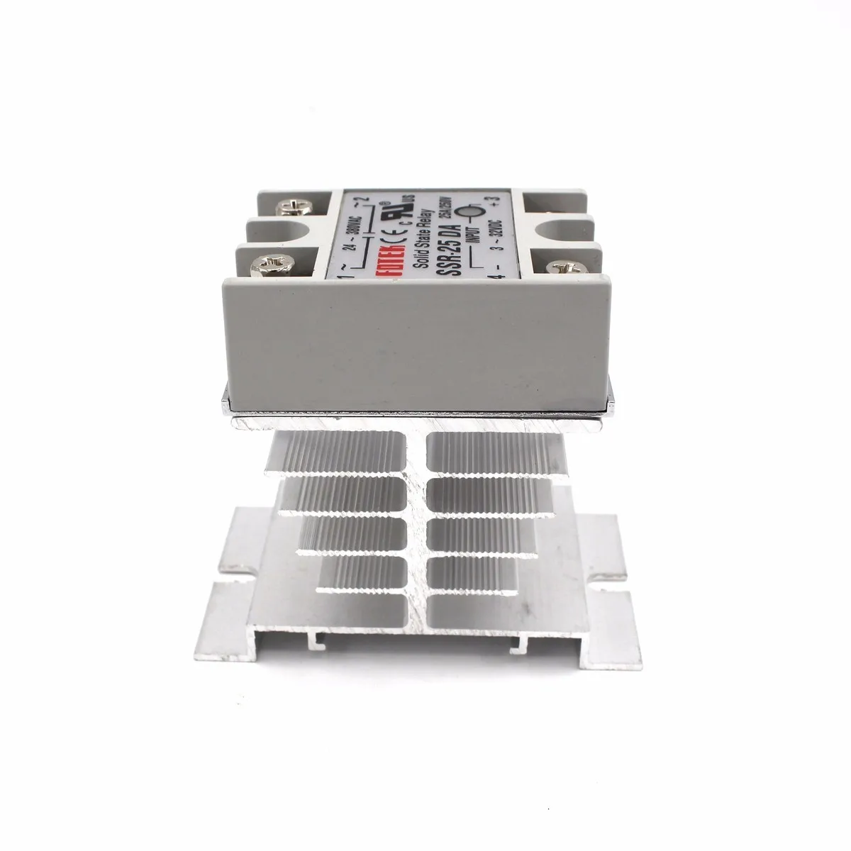 Mini Single Phase Solid State Relay SSR Aluminum Heat Sink Dissipation Radiator Newest Rail Mount For 10A-40A Relay