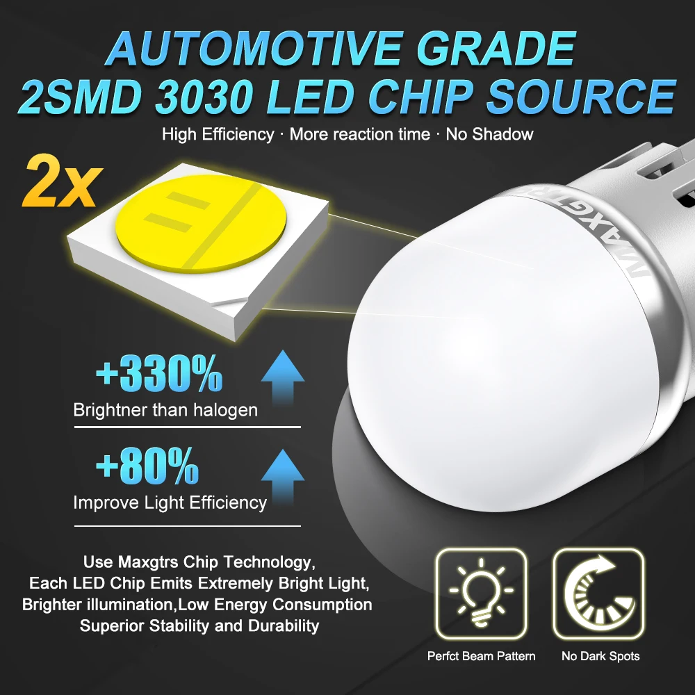 5x T10 LED W5W Car Side Interior Lights 12V Reading Bulb 3030 Chips 194 168 Auto White Red Yellow Parking Marker Dome Lamps