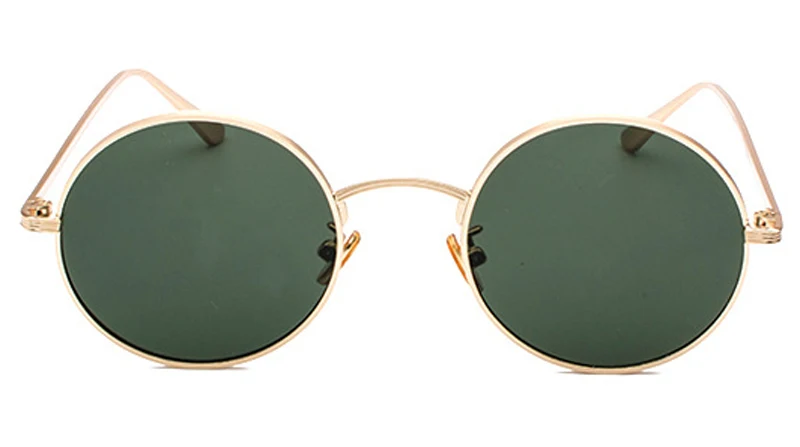 Kachawoo Women Sunglasses with Red Lenses Round Metal Frame Vintage Retro Glasses Sun for Men Unisex Birthday Gifts
