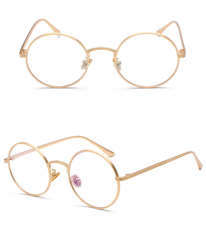 Kachawoo Women Sunglasses with Red Lenses Round Metal Frame Vintage Retro Glasses Sun for Men Unisex Birthday Gifts