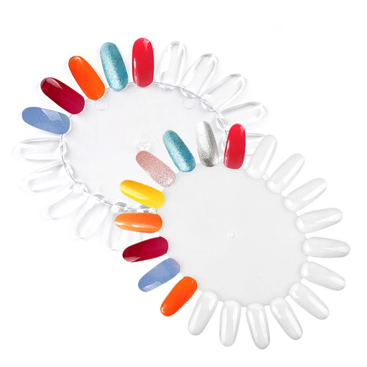 False Nail Tips fan Nature Clear Black 12/24/32/50 pcs/set Finger Full Card Nail Art Display Practice Polish all for Manicure