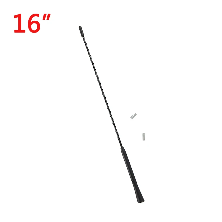 9/11/16 Inch Universal Car Anti-noise Flexible Roof Mast Whip Stereo Radio FM/AM Signal Aerial Amplified Antenna With Two Screws