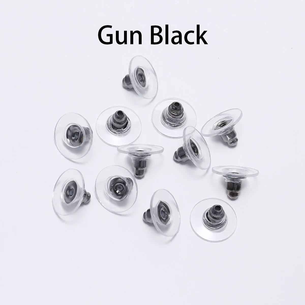 100pcs/lot Rubber Earring Backs Stopper Stainless Steel Earnuts Stud Earring Back For DIY Jewelry Making Findings Accessories