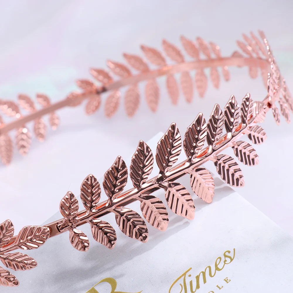 Retro Gold leaf wedding roman bride greek women hair accessories bride head jewel headband head tiaras crown jewelry Hair Hoop