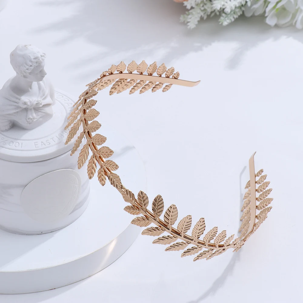 Retro Gold leaf wedding roman bride greek women hair accessories bride head jewel headband head tiaras crown jewelry Hair Hoop