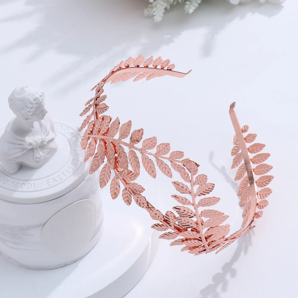 Retro Gold leaf wedding roman bride greek women hair accessories bride head jewel headband head tiaras crown jewelry Hair Hoop