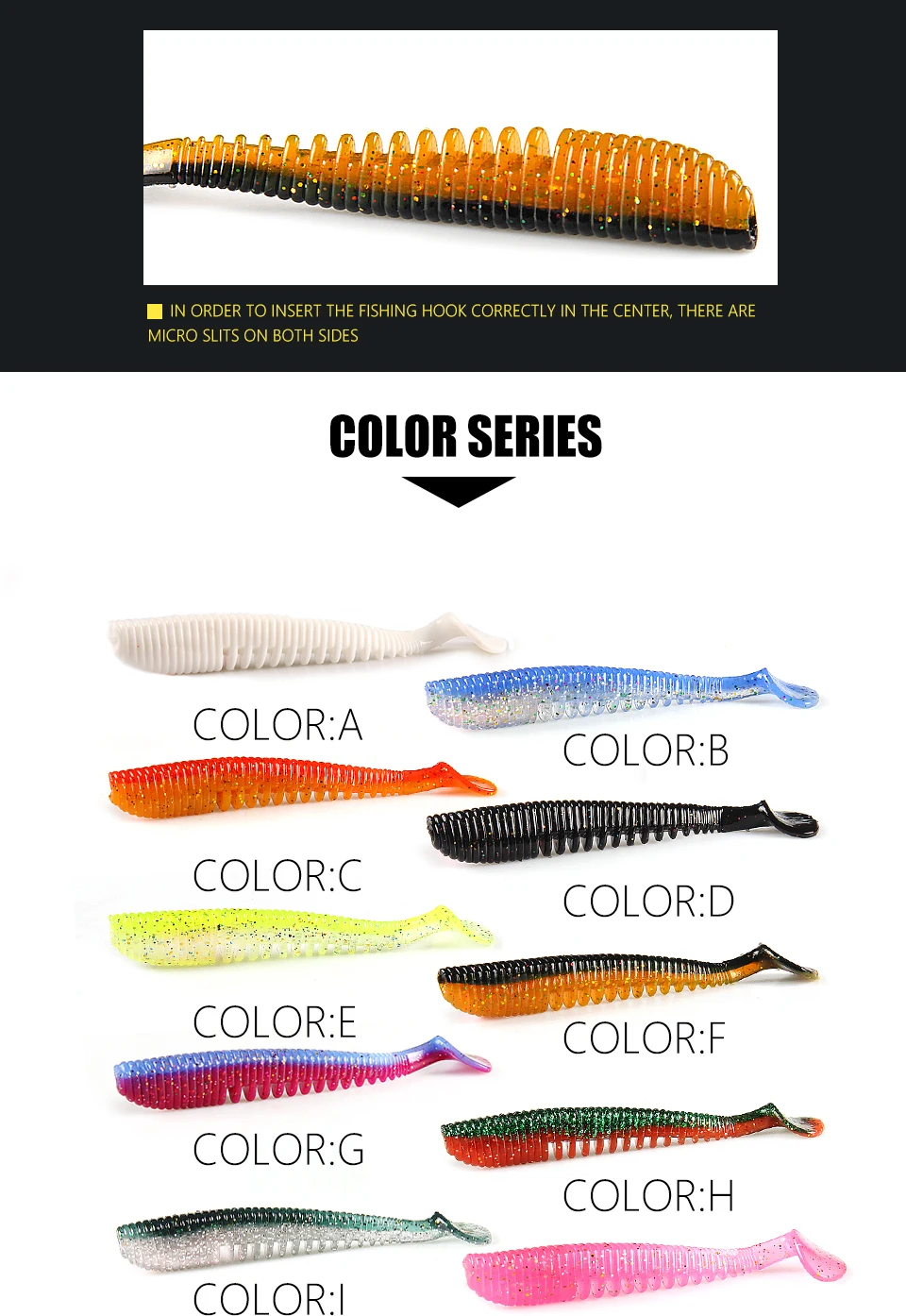Supercontinent 5cm 8cm 9.5cm 11cm Fishing Lures soft lure Artificial bait Predator Tackle for pike and Pike