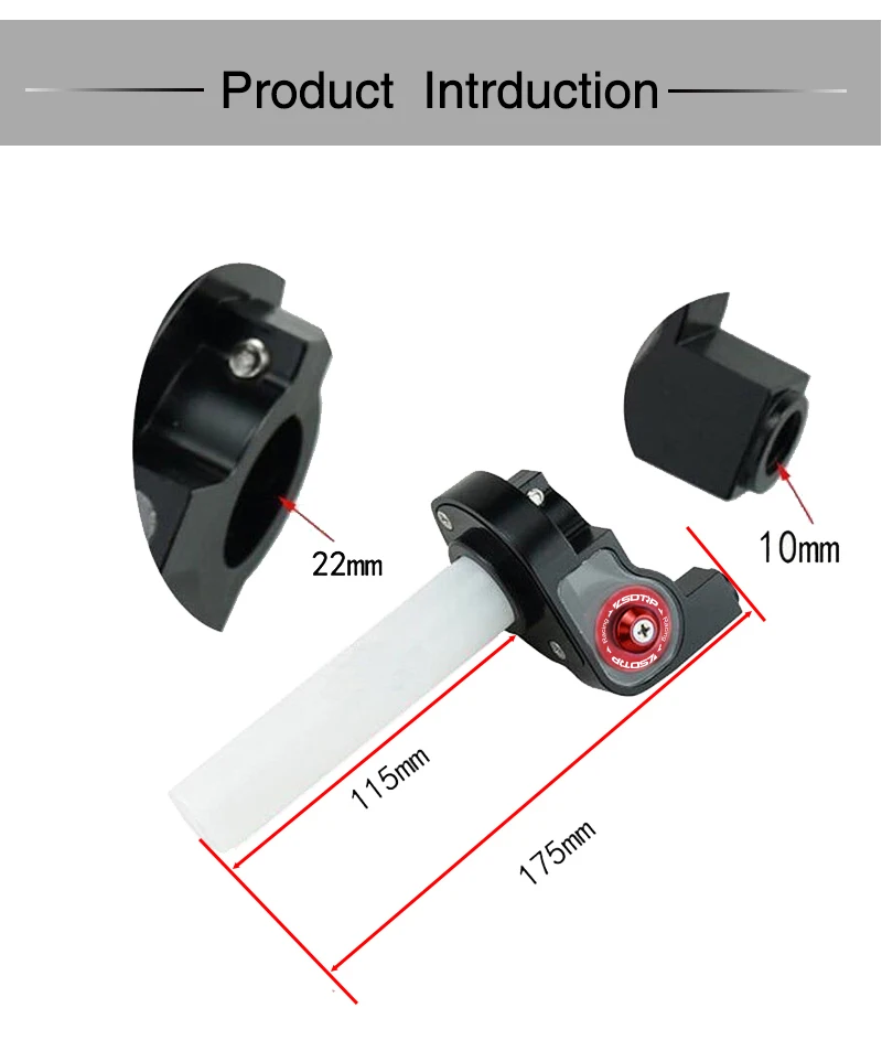 Sclmotos- 22mm Motorcycle Racing Aluminum Visible Quick Twist Gas Throttle Settle Grips Dirt Pit Bike ATV UTV XR50 CRF50 KLX