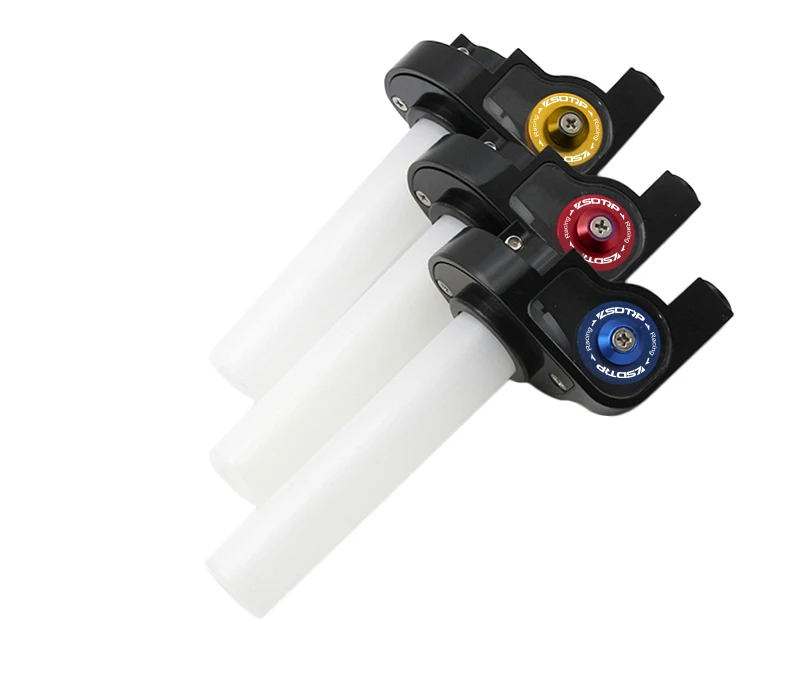 Sclmotos- 22mm Motorcycle Racing Aluminum Visible Quick Twist Gas Throttle Settle Grips Dirt Pit Bike ATV UTV XR50 CRF50 KLX