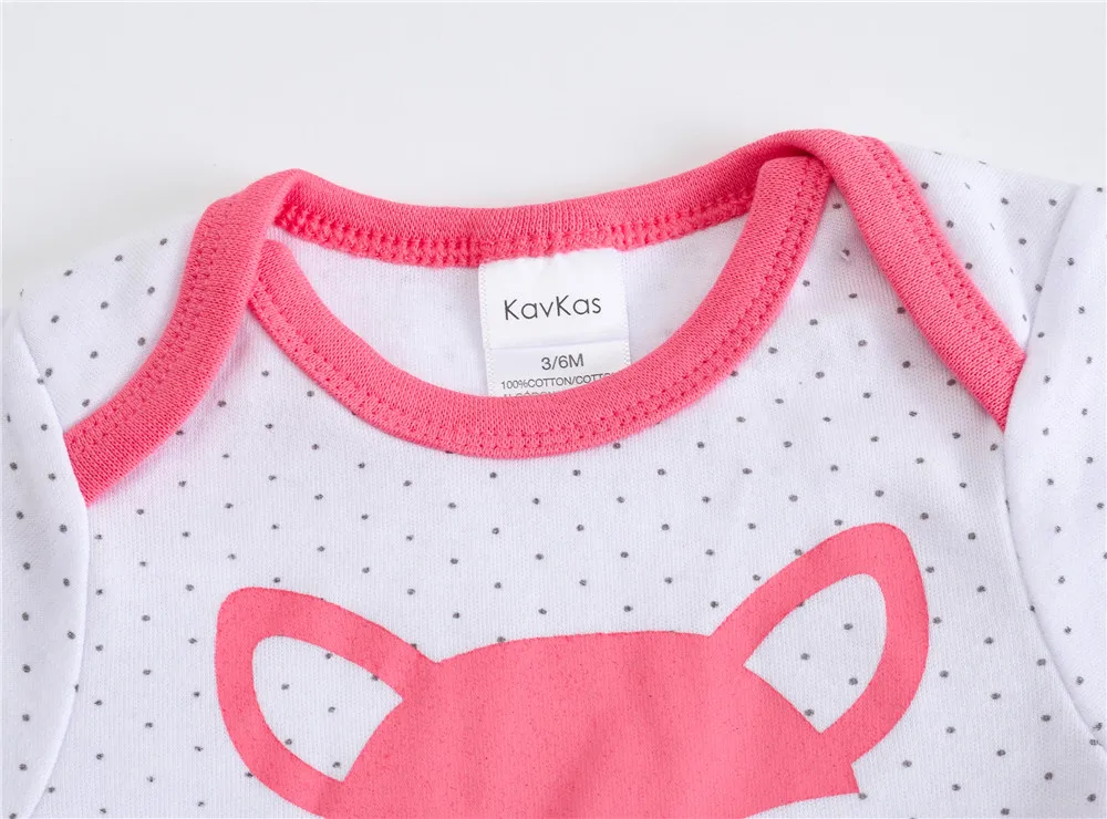 Kavkas Baby Girls Bodysuits 6/3 pcs/lot Summer Cotton Baby Clothes Short Sleeve Newborn body bebe 0-3 months Infant Clothing