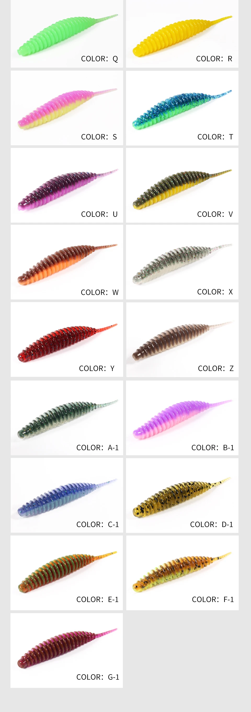 2021 Supercontinent Worm Bait Soft Bait Tanta 49mm 65mm Fishing Lures Pesca Carp Fishing Bass Lure Isca Artificial PVA