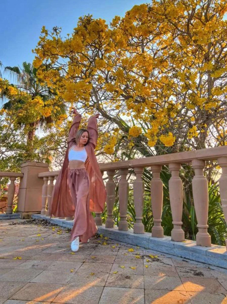 Women 3 Piece Sets Homewear Fashion Casual Lantern Sleeve Cardigan Tops+Wide Leg Pants Suits Lady Spring Soft Three Piece Outfit