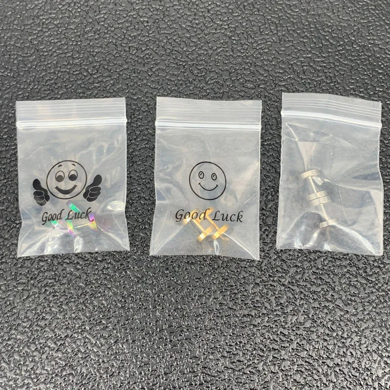 100pcs/pack 4*6cm 5/8mm Smile Pictures OPP Ziplock Bag ZIP Bag Plastic Sealed Bags Waterproof Jewelry Packing Display